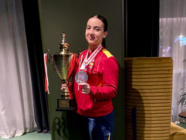 Cristina Rubio, subcampeona de Europa de karate con la selección española