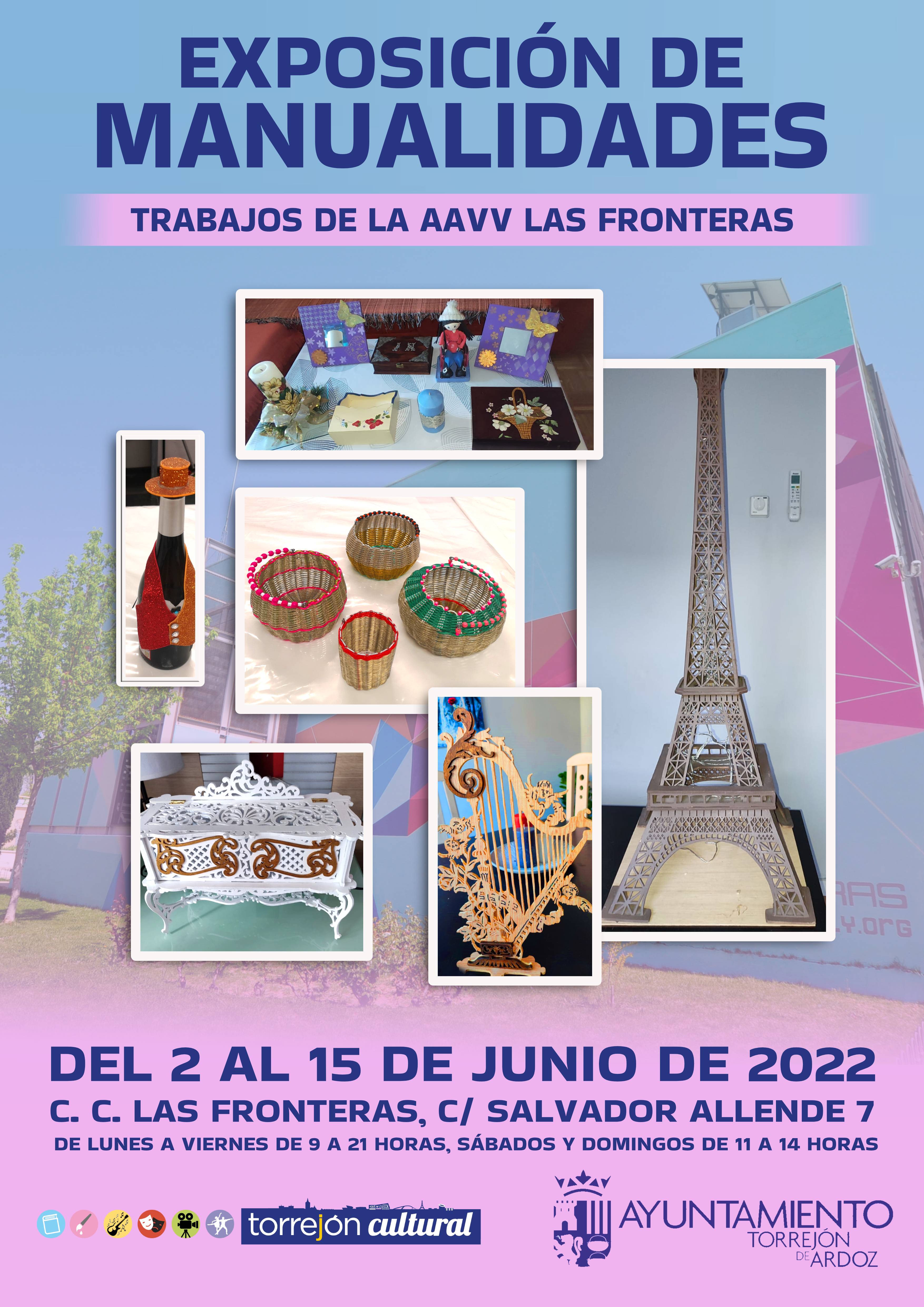 Exposición de manualidades AAVV Las Fronteras
