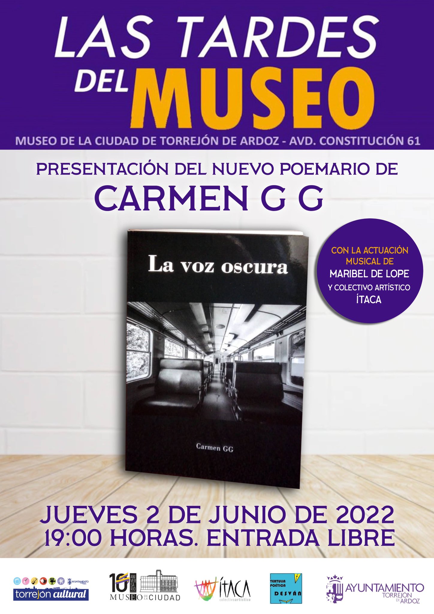 Las Tardes del Museo - Presentación del nuevo poemario de Carmen GG