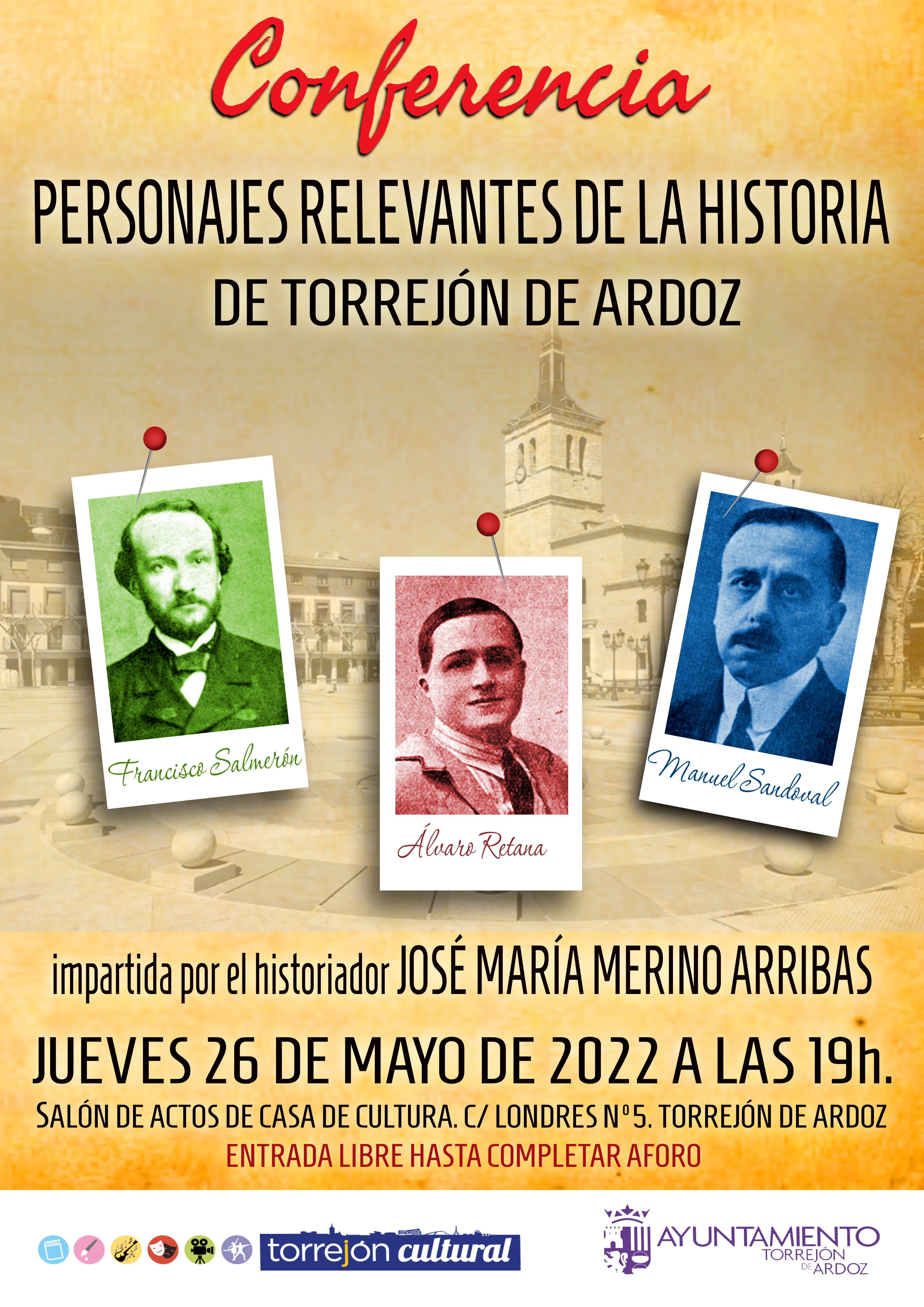 Conferencia: Personas ilustres de la historia de Torrejón de Ardoz 