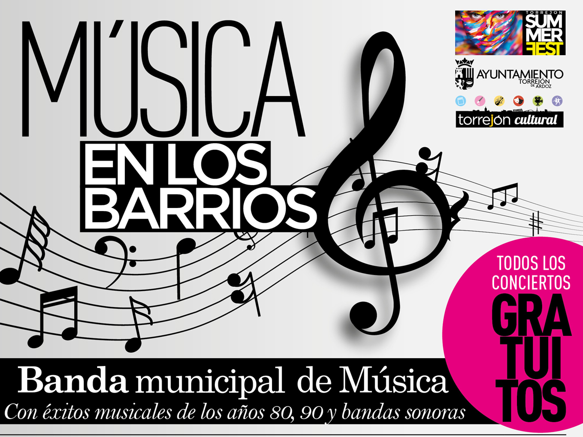 Los sábados y domingos del mes de septiembre vuelve una nueva edición de la iniciativa cultural gratuita “Música en los barrios” con los conciertos de la Banda Municipal de Música 