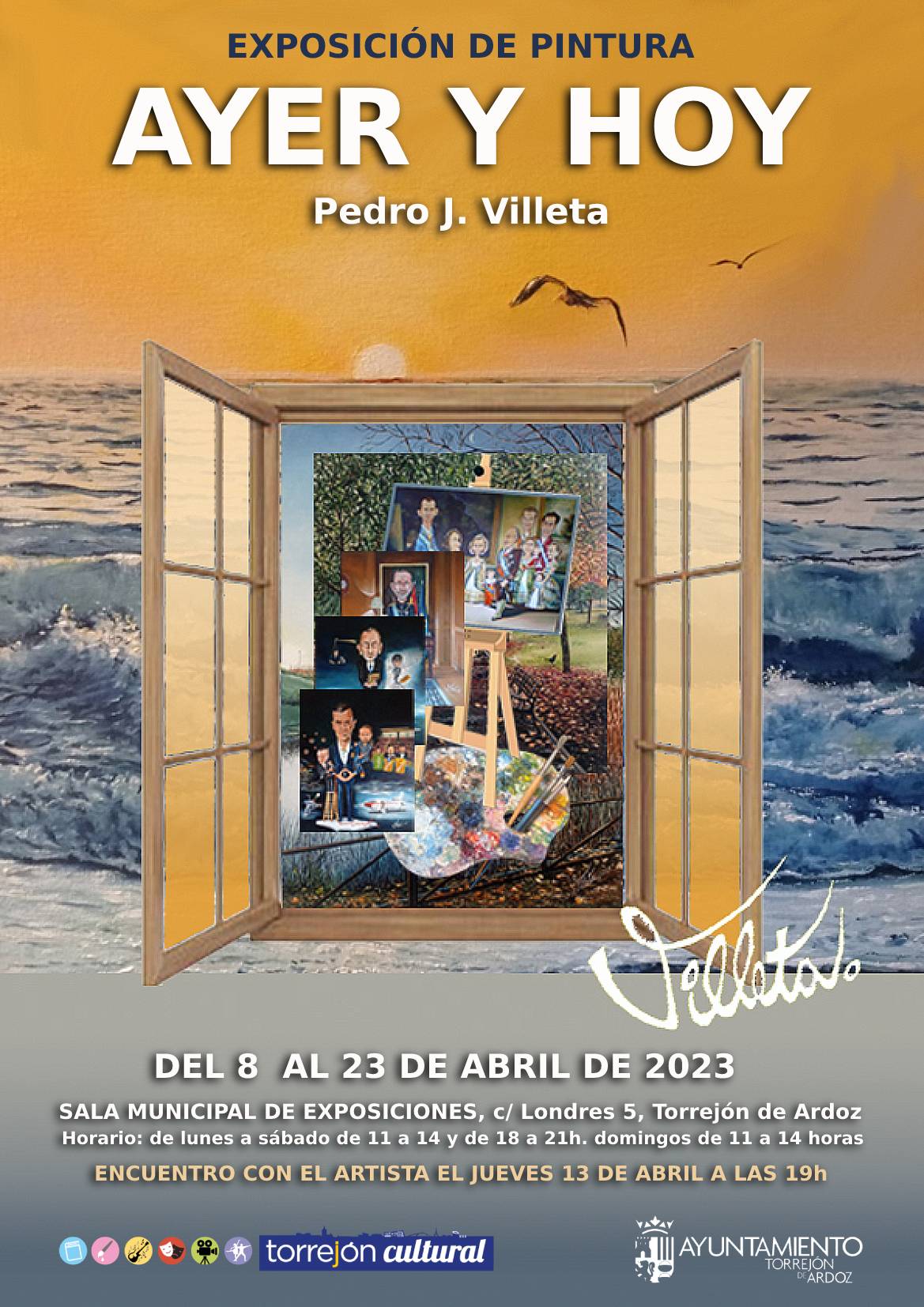 Exposición de pintura Ayer y Hoy de Pedro J. Villeta