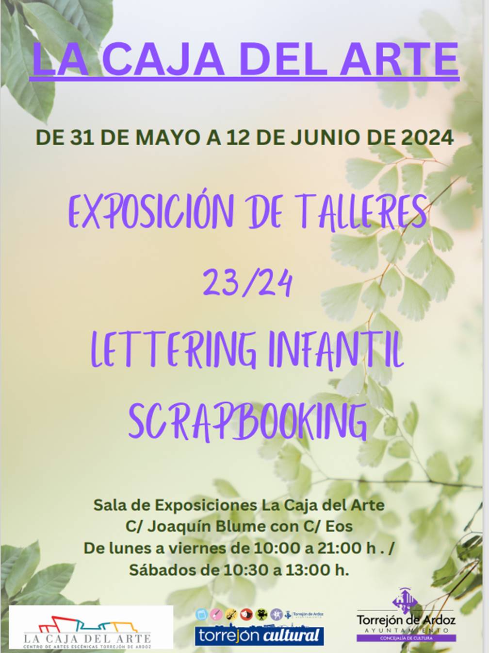 Exposición de talles de Lettering infantil y Scrapbooking