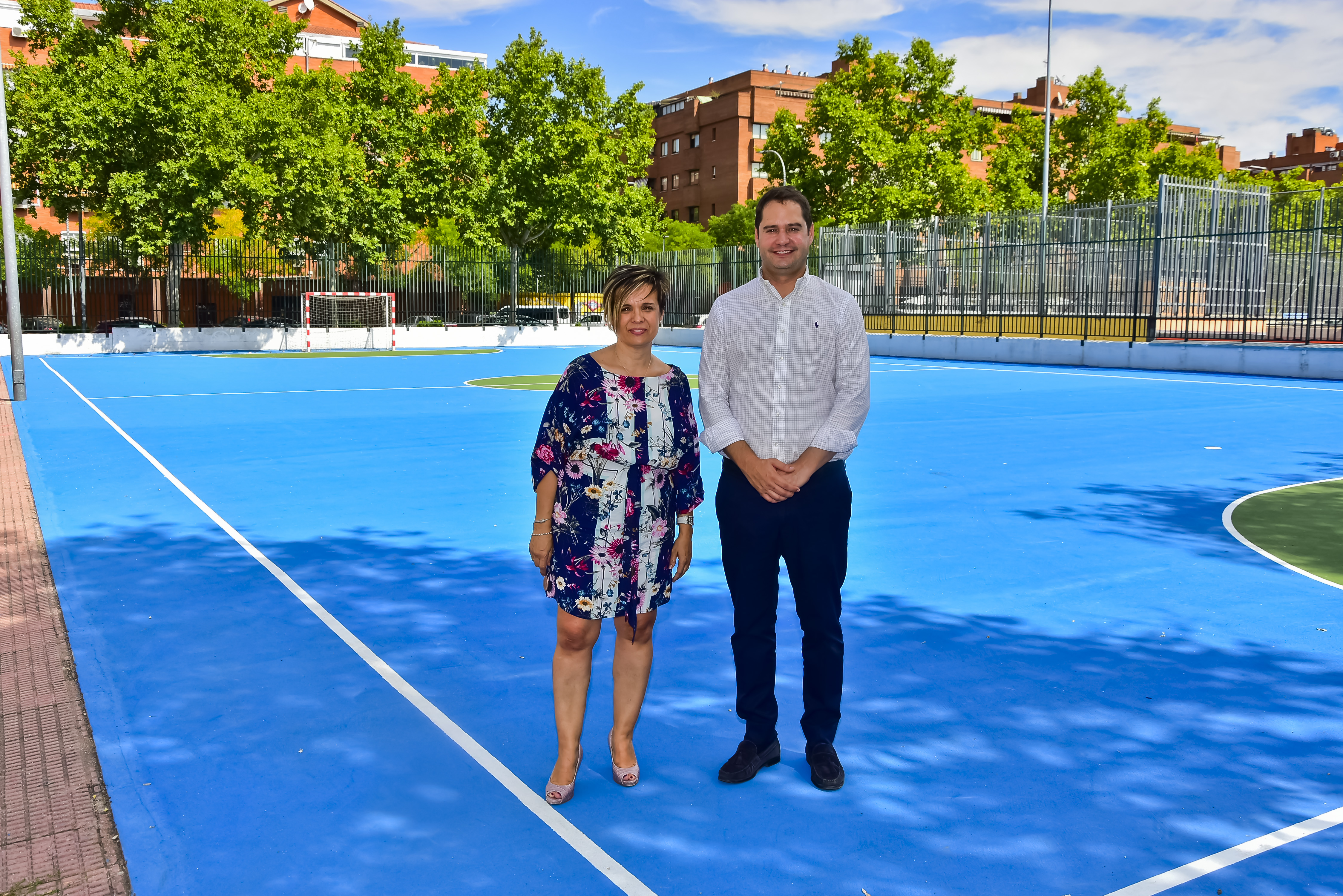 El Alcalde de Torrejón visitando el Colegio Severo Ochoa