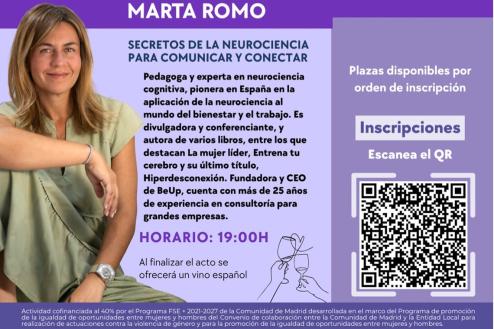 Emprender, comunicar y conectar con Marta Romo, que trae la neurociencia al emprendimiento femenino en Torrejón de Ardoz   