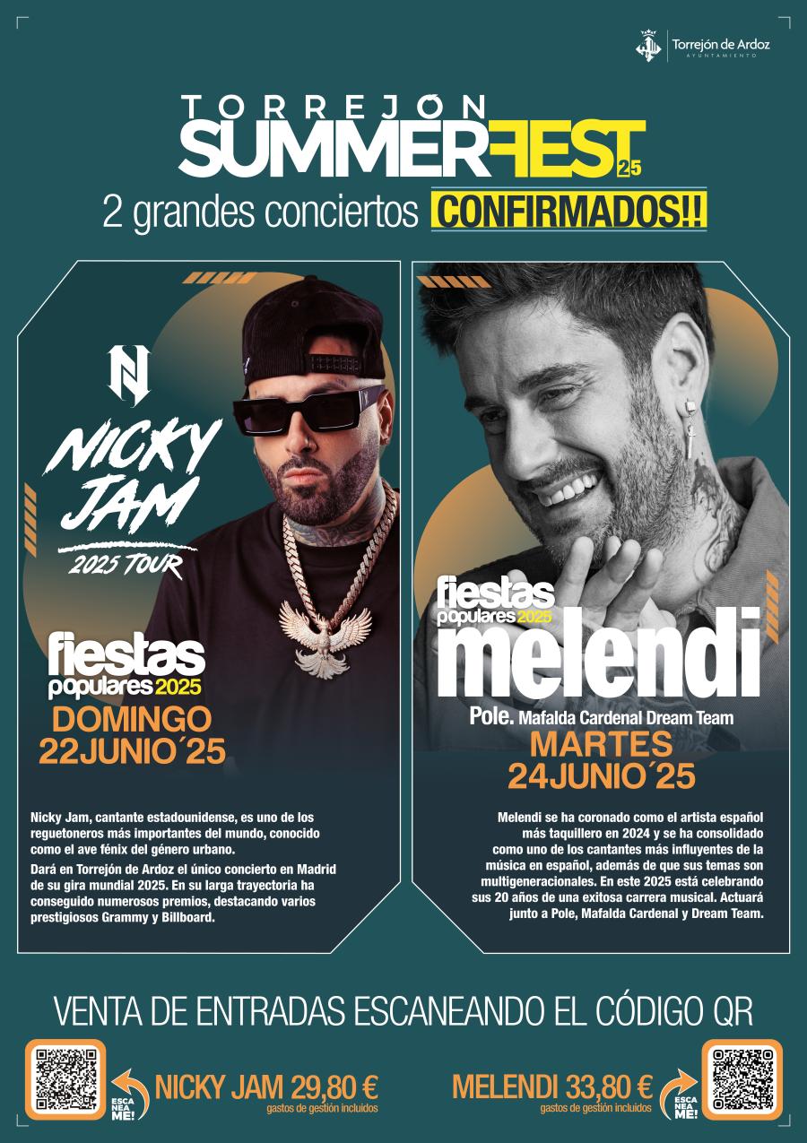 Conciertos Melendo y Nicky Jam