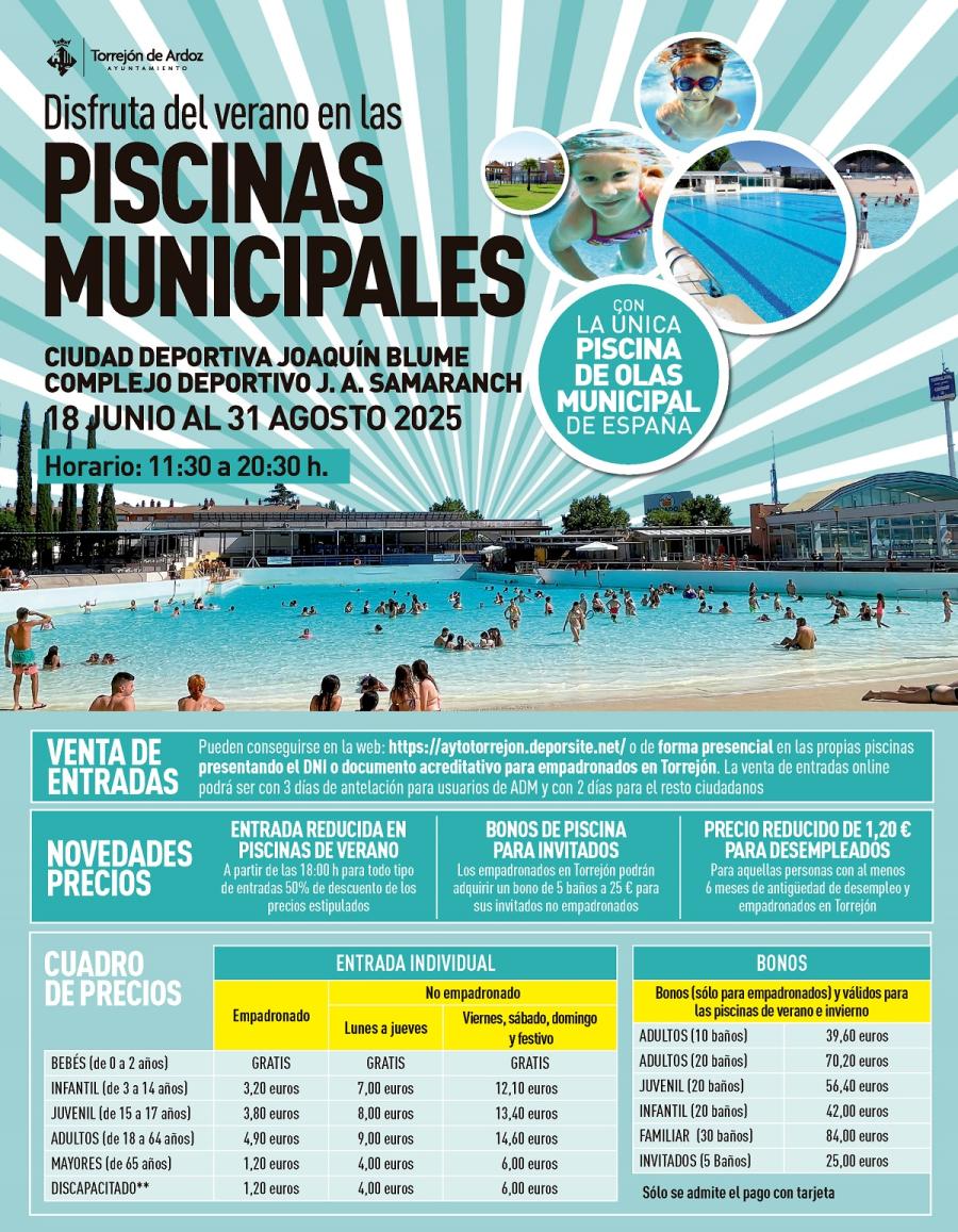 Piscinas municipales de verano 2025
