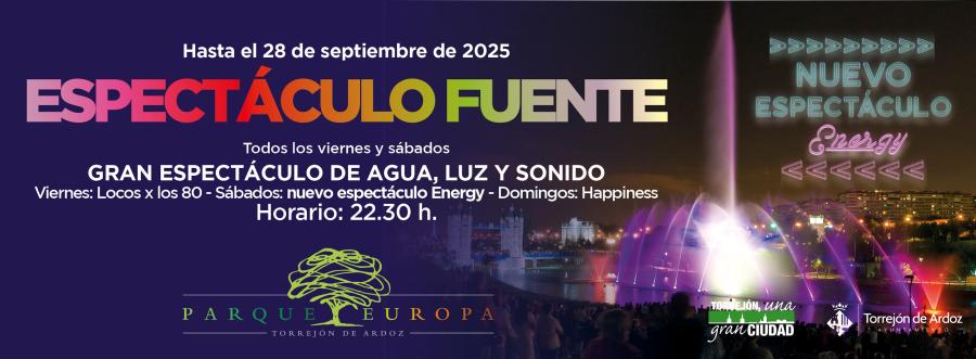Espectáculo Fuente Parque Europa