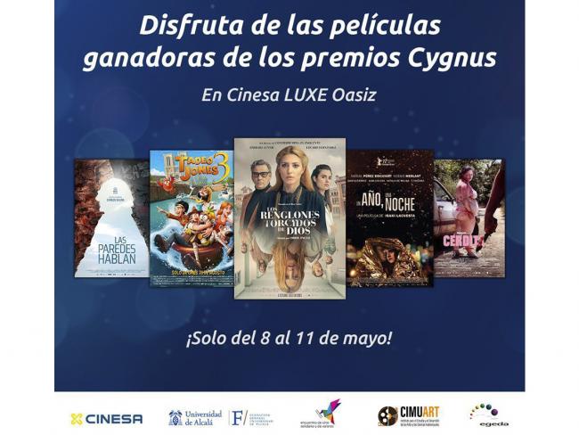 Las películas ganadoras de la quinta edición de los Premios Cygnus 2023 se proyectarán en Cinesa Luxe Oasiz del 8 al 11 de mayo próximos