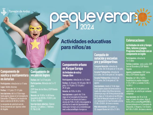 El Ayuntamiento de Torrejón de Ardoz facilita la conciliación de la vida laboral y familiar con una amplia oferta de ocio este verano para los escolares con Colevacaciones, campamentos y actividades deportivas
