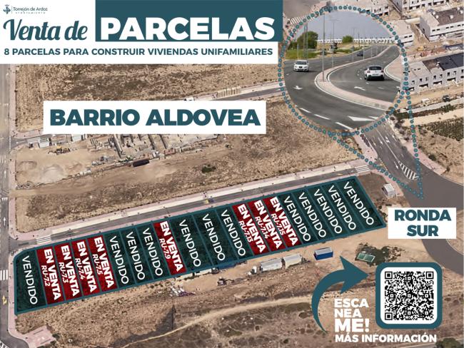 El Ayuntamiento de Torrejón de Ardoz pone a la venta 8 parcelas para construir viviendas unifamiliares en el nuevo barrio de Aldovea