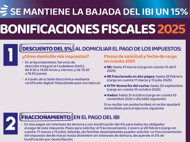 Bonificaciones fiscales 2025