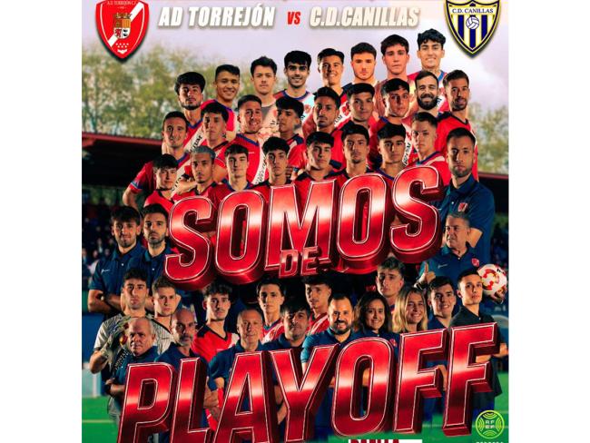 La AD Torrejón CF celebra este domingo con su afición la clasificación para el playoff de ascenso en el último partido de la fase regular