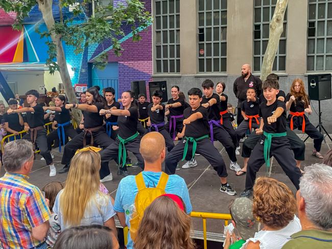 Una imagen de la exhibición de Kajukembo de las fiestas del año pasado