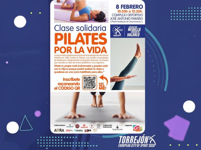 orrejón de Ardoz se moverá por una gran causa con una clase solidaria de Pilates para apoyar la investigación del cáncer infantil