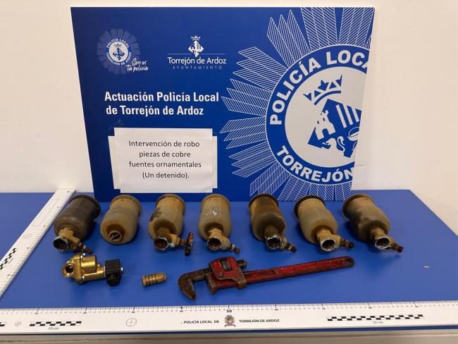 Algunas de las toberas recuperadas