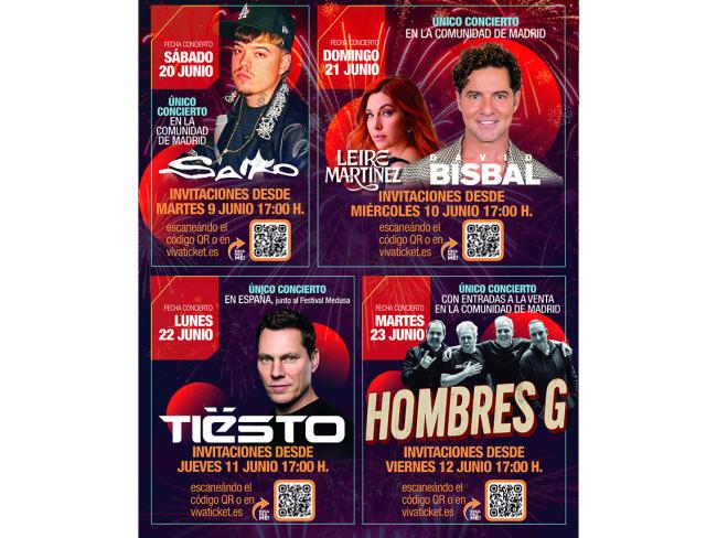 Hoy viernes, 12 de junio, a partir de las 17:00 horas, se podrán conseguir las invitaciones gratuitas para torrejoneros del concierto de Hombres G en las Fiestas Populares de Torrejón, las mejores de la Comunidad de Madrid 