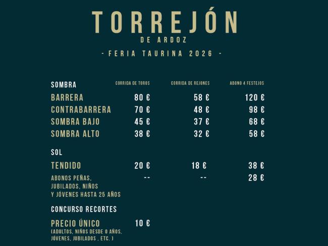 Feria Taurina 2026 de Torrejón de Ardoz